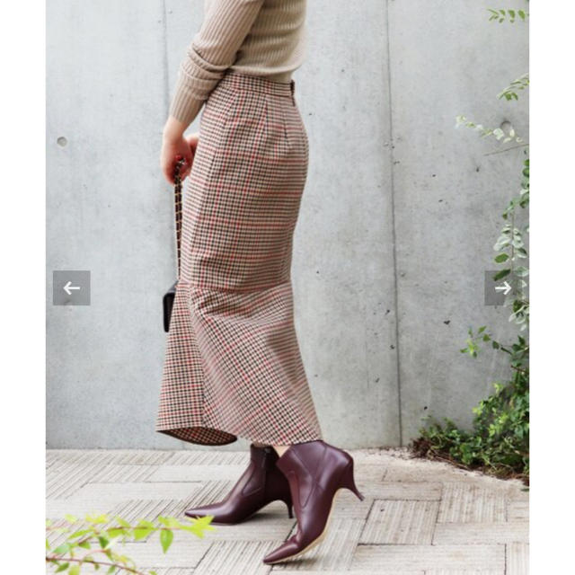 IENA(イエナ)のヴェルメイユパーイエナ　チェックスカート 未使用品 レディースのスカート(ひざ丈スカート)の商品写真