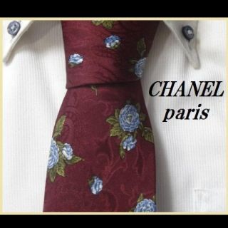 シャネル(CHANEL)の美品★シャネルCHANEL★【超絶エレガントな花柄】高級ネクタイ★(ネクタイ)