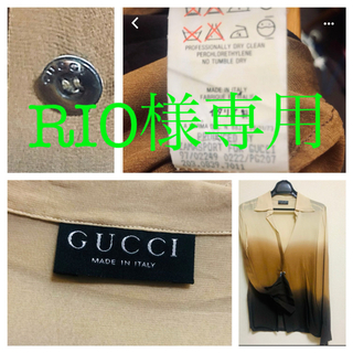 グッチ(Gucci)のGUCCI シースルーブラウス  サイズ11号(シャツ/ブラウス(長袖/七分))