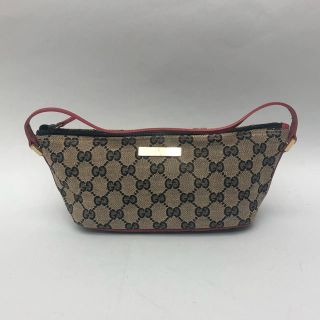 グッチ(Gucci)のグッチ GUCCI GGキャンパス アクセサリーポーチ キャンパス レッド 赤 (ポーチ)