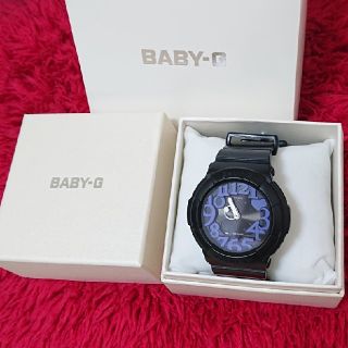 ベビージー(Baby-G)のCASIO Baby-G 腕時計(黒×紫)レディース G-shock babyG(腕時計)