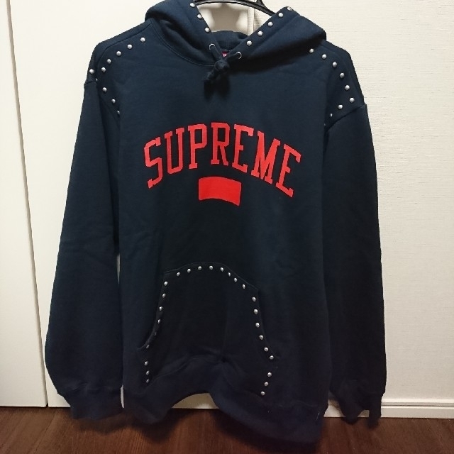 正規品 supreme studded hooded sweatshirt M