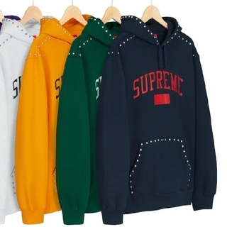 18AW Supreme Studded Hooded Sweatshirt M