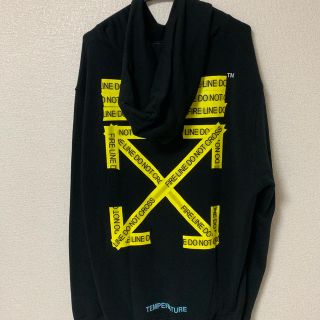 オフホワイト(OFF-WHITE)のoff-white  fire tape オフホワイト ファイヤーテープ(パーカー)