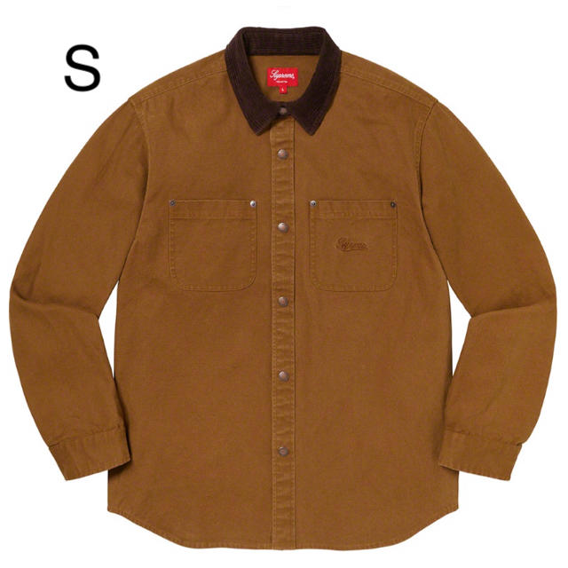 Supreme Script Canvas Snap Shirt 希少S