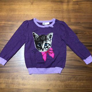 エイチアンドエム(H&M)の猫のニット 長袖 90(ニット)