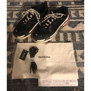 バレンシアガ(Balenciaga)のBALENCIAGA バレンシアガ Triple S ノアール 40 超美中古品(スニーカー)