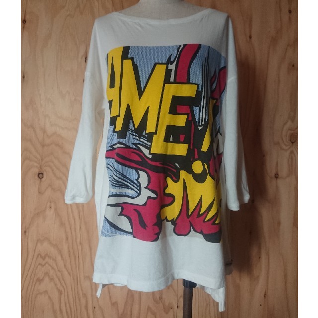 AMERICANA(アメリカーナ)のAMERICANA LOOSE アメコミ風 プリント Tシャツ レディースのトップス(Tシャツ(長袖/七分))の商品写真