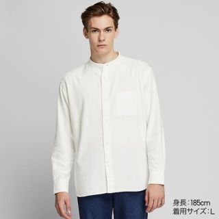 ユニクロ(UNIQLO)のクーポン期間限定値下❗オーバーサイズフランネルスタンドカラーシャツ(シャツ)