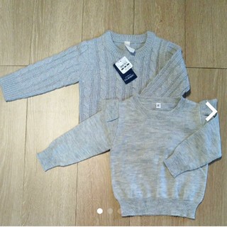 ニシマツヤ(西松屋)の新品タグ付き セーター 2枚(ニット/セーター)