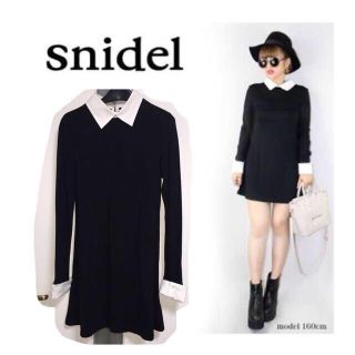 スナイデル(SNIDEL)のsnidel 襟付きAラインワンピース(ひざ丈ワンピース)