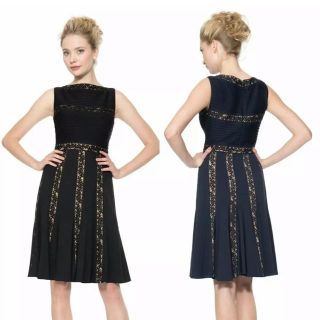 タダシショウジ(TADASHI SHOJI)のtadashi shoji ブラックレースドレス(ひざ丈ワンピース)