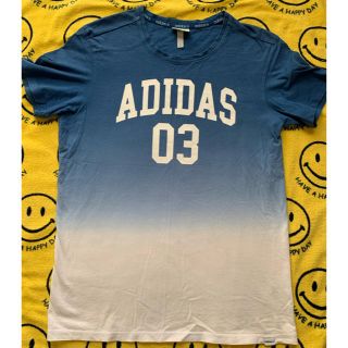 アディダス(adidas)のアディダス ★Tシャツ★グラデーション★ブルー★ネオレーベル★L(Tシャツ/カットソー(半袖/袖なし))