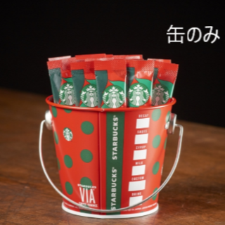 スターバックスコーヒー(Starbucks Coffee)のバケツ缶のみ☆スターバックス ホリデー クリスマス　新品未使用(容器)