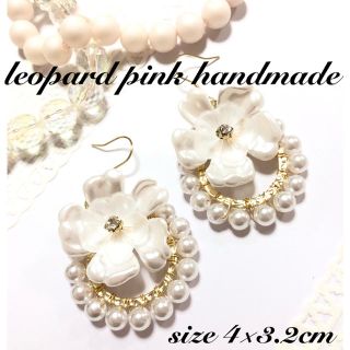 再出品!!秋冬新作♡bigフラワー×リング風ピアス(ピアス)