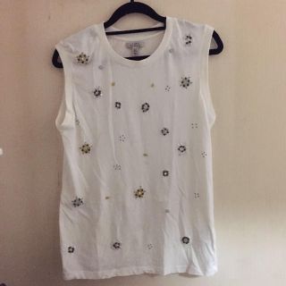 ザラ(ZARA)のZARA♡ビジュートップス(タンクトップ)