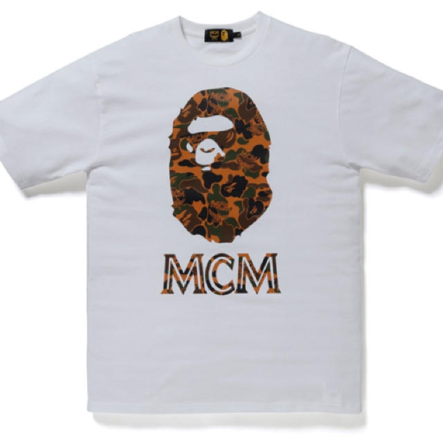 a bathing ape bape × mcm tシャツ