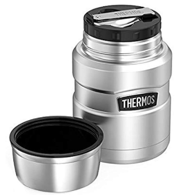 THERMOS(サーモス)のOUTLET 新品 サーモス フードジャー 日本未発売 シルバー インテリア/住まい/日用品のキッチン/食器(弁当用品)の商品写真