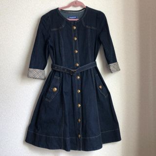 バーバリーブルーレーベル(BURBERRY BLUE LABEL)の【お値下げ】バーバリーブルーレーベル デニムワンピース【Burberry】(ひざ丈ワンピース)