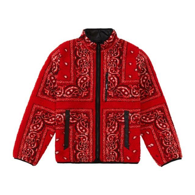 XL Red Supreme Reversible Bandana Fleece