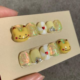 ピカチュウネイル コスメ/美容のネイル(つけ爪/ネイルチップ)の商品写真