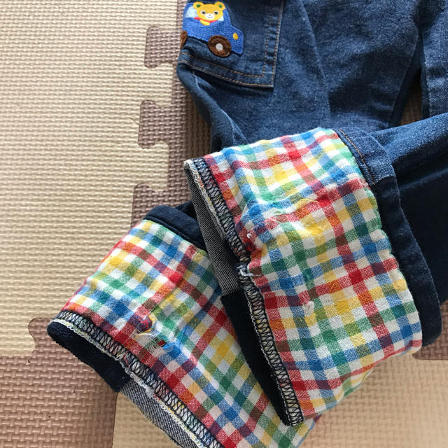 mikihouse(ミキハウス)のミキハウス　110 プッチー異素材パンツ キッズ/ベビー/マタニティのキッズ服男の子用(90cm~)(パンツ/スパッツ)の商品写真