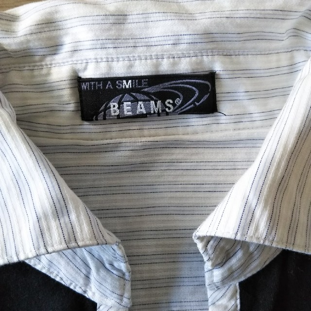 BEAMS(ビームス)のBEAMS シャツ カットソー 黒 メンズ 襟つき メンズのトップス(Tシャツ/カットソー(七分/長袖))の商品写真