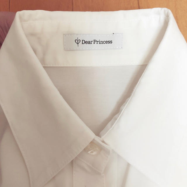Dear Princess(ディアプリンセス)の長袖 ワイシャツ カッターシャツ 白 ホワイト 無地 レディースのトップス(シャツ/ブラウス(長袖/七分))の商品写真