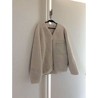 ユニクロ(UNIQLO)のユニクロ♡ボアフリースカーディガン♡ベージュ♡M ♡L(ブルゾン)