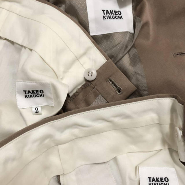 TAKEO テーラード スーツ セットアップ パンツ 2本付きの通販 by TENPA。
｜タケオキクチならラクマ KIKUCHI - タケオキクチ TK コットン 特価正規品