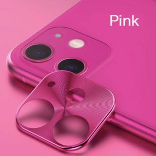 iPhone 11 5.8インチ用メタル カメラレンズプロテクター【ピンク】(その他)