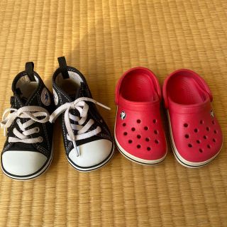 クロックス(crocs)のキッズ　コンバース　クロックス　セット(サンダル)