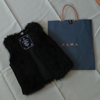 ザラキッズ(ZARA KIDS)のZARAザラキッズジレボアベスト黒女の子100㎝(ジャケット/上着)