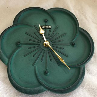 シチズン(CITIZEN)のCITIZEN 置き時計　陶器　梅　昭和55年　未使用(置時計)