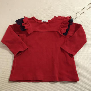 セラフ(Seraph)の美品♡フリルロンT赤♡95   15(Tシャツ/カットソー)