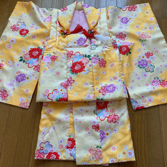 七五三 ３歳女の子用 着物 キッズ/ベビー/マタニティのキッズ服女の子用(90cm~)(和服/着物)の商品写真