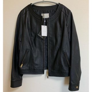 エニィスィス レザージャケット ノーカラージャケット(レディース)の