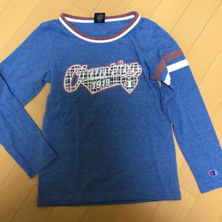 チャンピオン(Champion)の美品☆チャンピオン 女の子 ロングTシャツ カットソー 150(Tシャツ/カットソー)