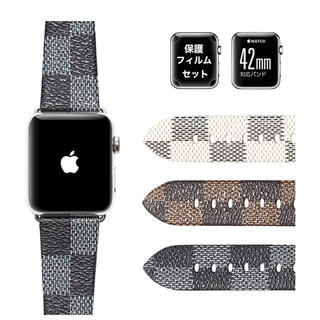 アップルウォッチ(Apple Watch)のアップルウォッチ用  レザーベルト  グラック(腕時計(デジタル))