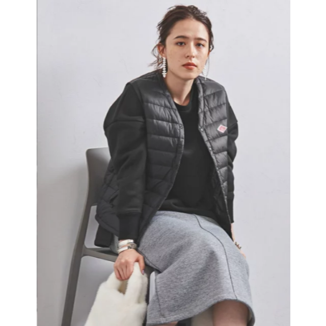 UNITED ARROWS green label relaxing - <DANTON(ダントン)>Vネックダウンベスト 38 ブラック《新品・タグ付》