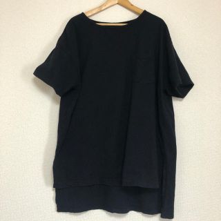 ダブルクローゼット(w closet)のw closet 黒 ブラック  ビッグシルエット カットソー チュニック(カットソー(半袖/袖なし))