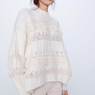 ザラ(ZARA)のコンビハイネックセーター(ニット/セーター)