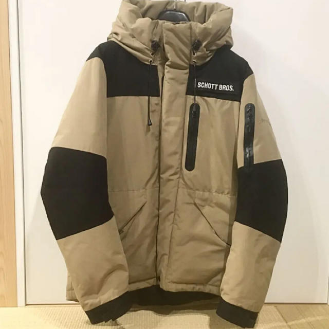 schott(ショット)のShcott シュノーケルダウンパーカー カーキ ショット ツートーン メンズのジャケット/アウター(ダウンジャケット)の商品写真