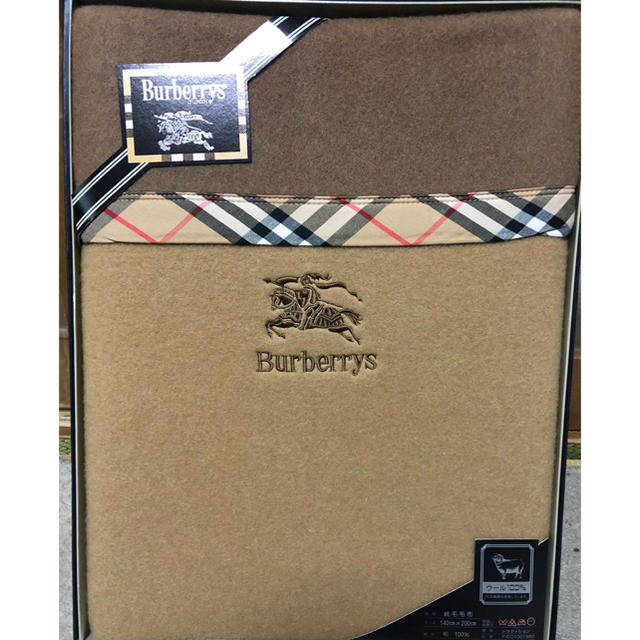 BURBERRY(バーバリー)の新品　バーバリーBurberrys  純毛毛布 インテリア/住まい/日用品の寝具(毛布)の商品写真