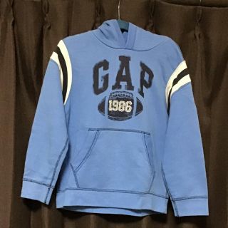 ギャップ(GAP)のGAP  パーカー　被りタイプ　ブルー　130cm(Tシャツ/カットソー)