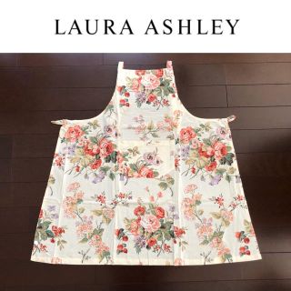 ローラアシュレイ(LAURA ASHLEY)のラスト1点 未使用 ローラアシュレイ エプロン アンジェリカ柄 日本製(収納/キッチン雑貨)