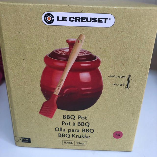 LE CREUSET(ルクルーゼ)のル・クルーゼ バーベキューポット パストリーブラシつき インテリア/住まい/日用品のキッチン/食器(容器)の商品写真