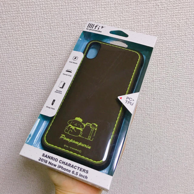 ポムポムプリン(ポムポムプリン)のiPhoneXS Max(6.5インチ) 対応 イーフィット ケース スマホ/家電/カメラのスマホアクセサリー(iPhoneケース)の商品写真