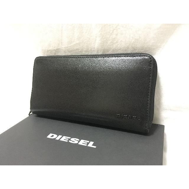 DIESEL(ディーゼル)の日本未入荷！正規 新品 DIESEL デニム型押し レザー 長財布 ブラック メンズのファッション小物(長財布)の商品写真