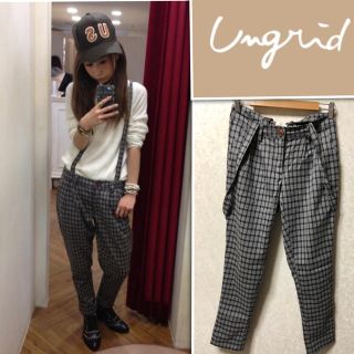 アングリッド(Ungrid)のサスペンダー付きチェックパンツ todayful ZARA マウジー ユニクロ(サロペット/オーバーオール)